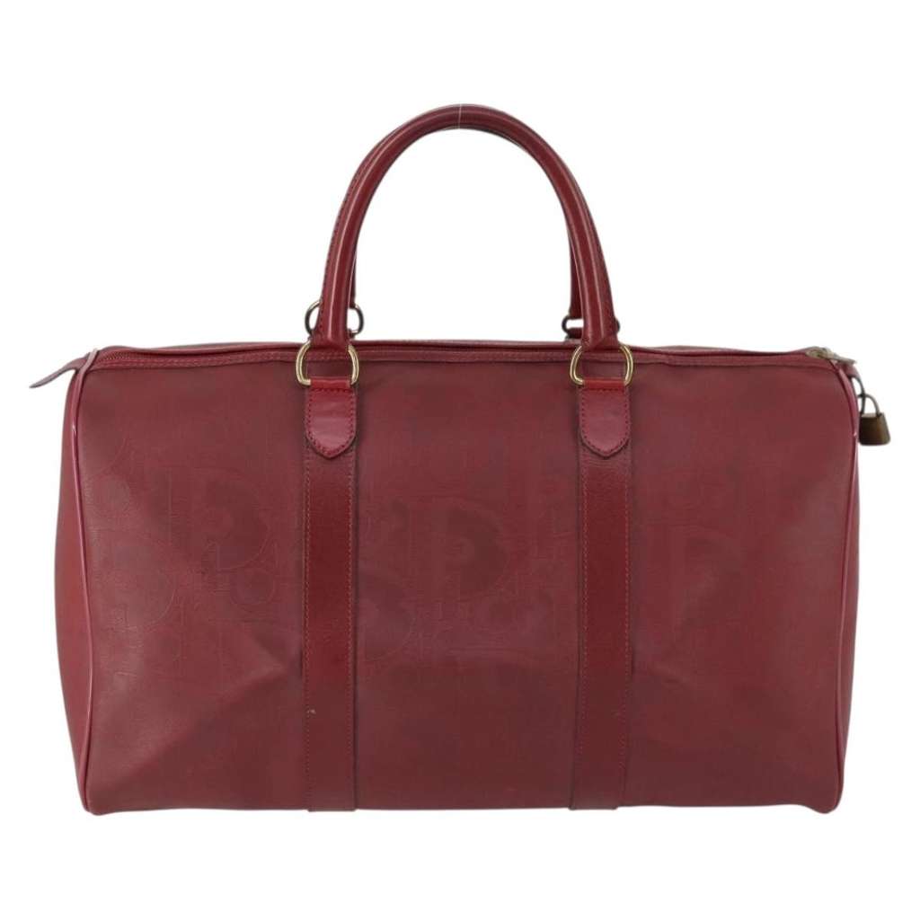 Christian Dior Vintage Trotter Duffle Bag Red Good condition - Back View