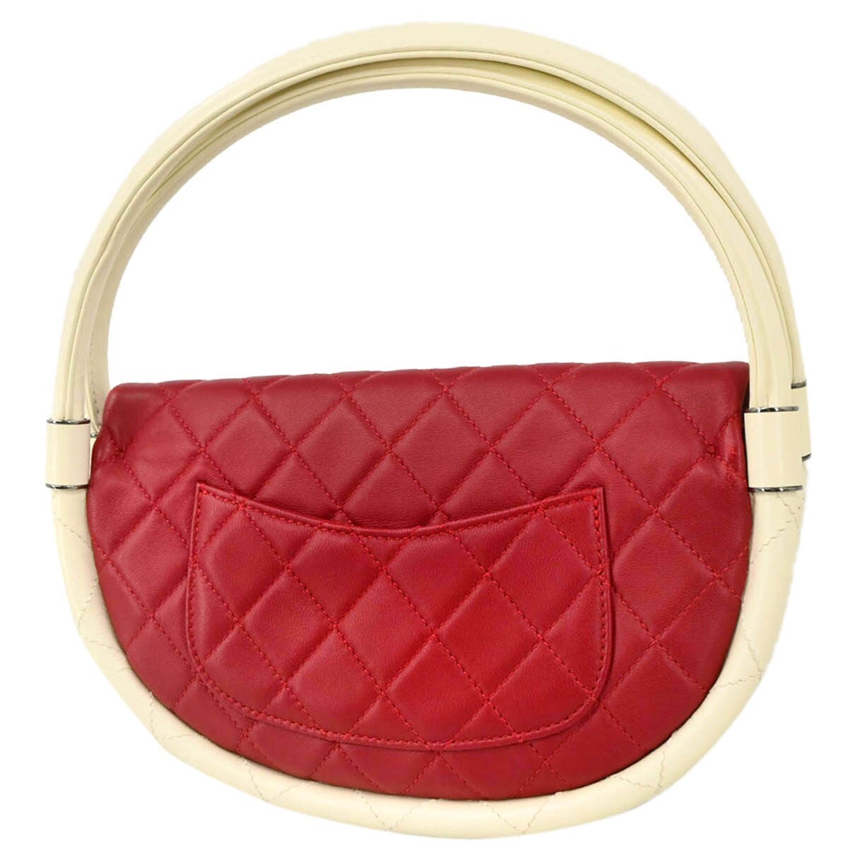 Chanel Hula Hoop Bag Red Leather Good condition - Back View