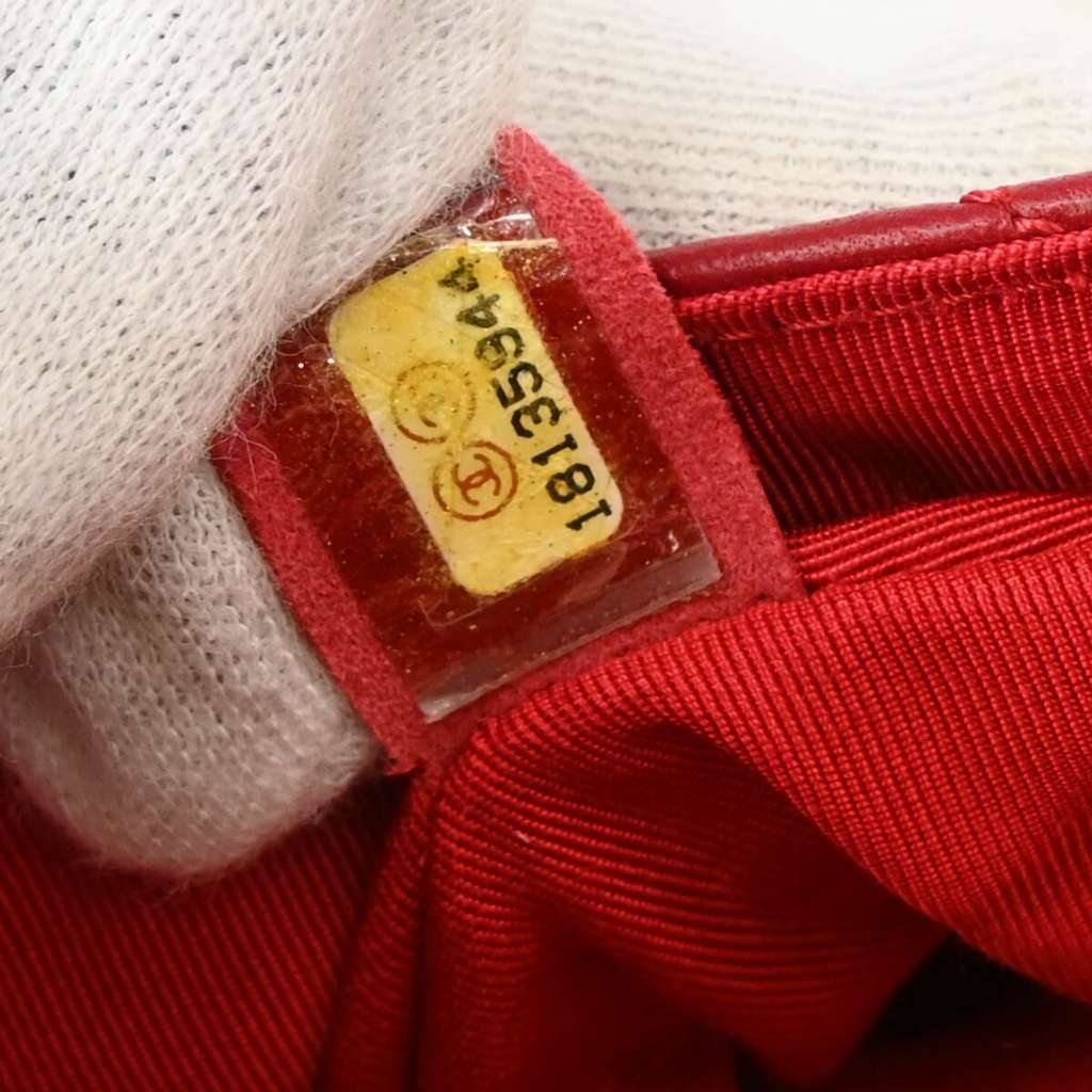 Chanel Hula Hoop Bag Red Leather Good condition - Box View