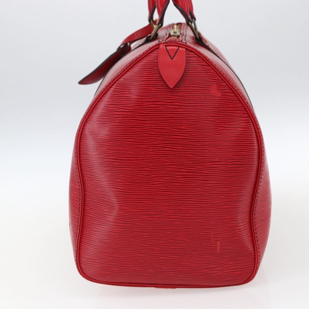 Louis Vuitton Keepall Bag Red Leather Good condition - Model View