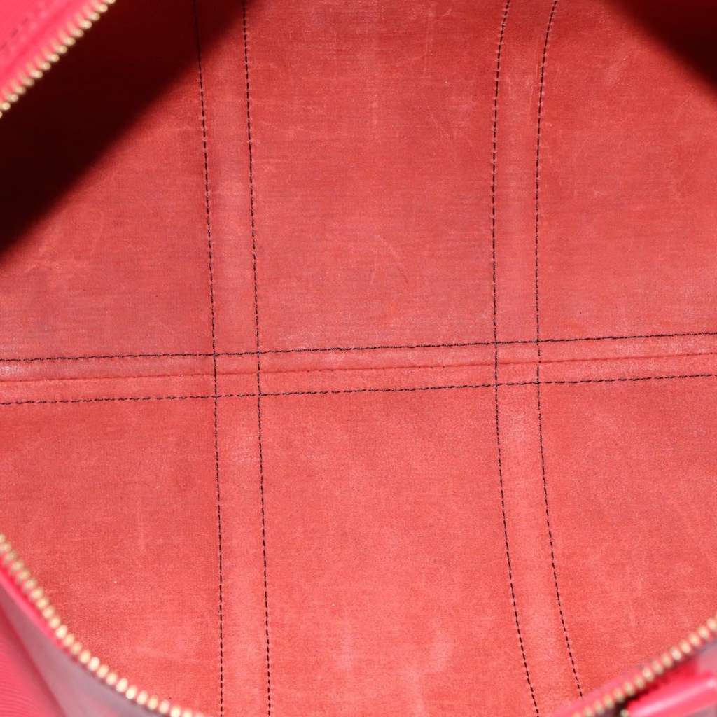 Louis Vuitton Keepall Bag Red Leather Good condition - Box View