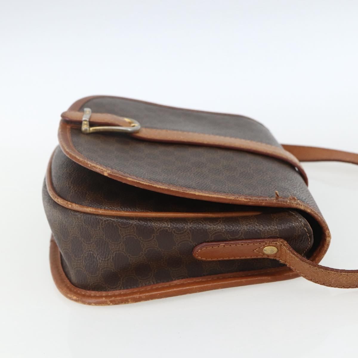 Celine Vintage Macadam Shoulder Bag Brown Canvas Good condition - Model View