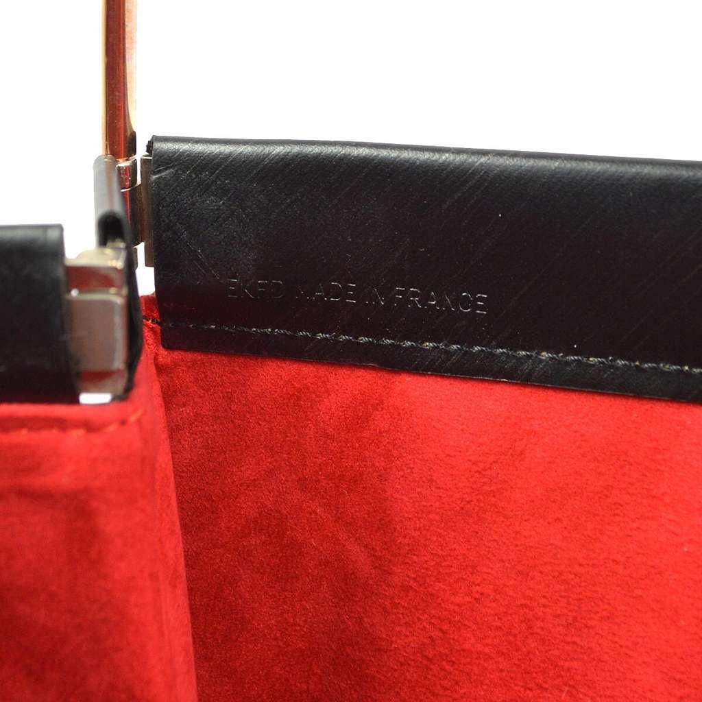 Cartier Trinity Hand bag Black Leather Good condition - Box View