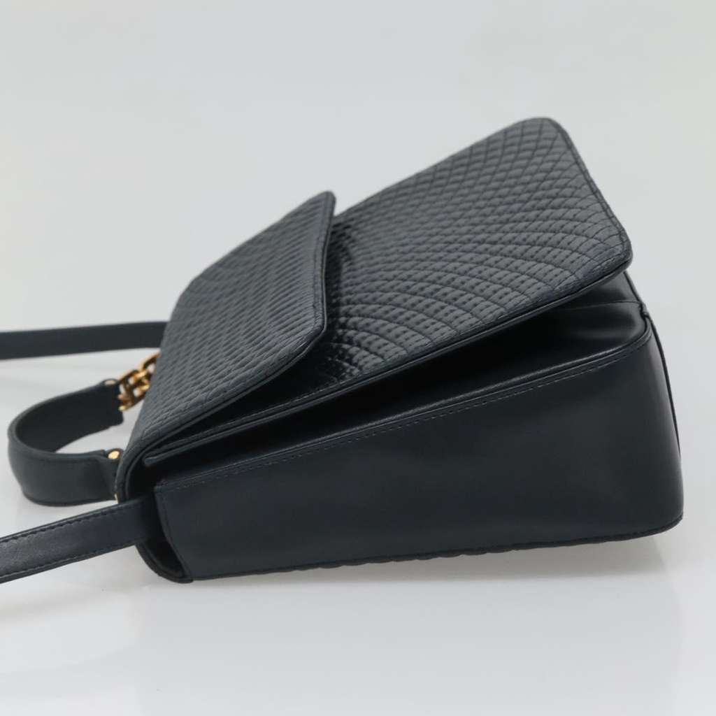 Bally Vintage Handbag Navy Leather Good condition - Inside View