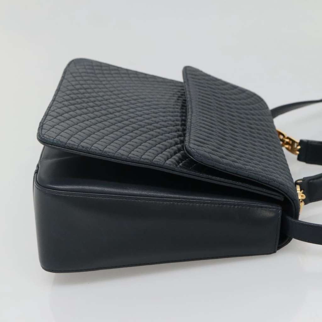 Bally Vintage Handbag Navy Leather Good condition - Model View