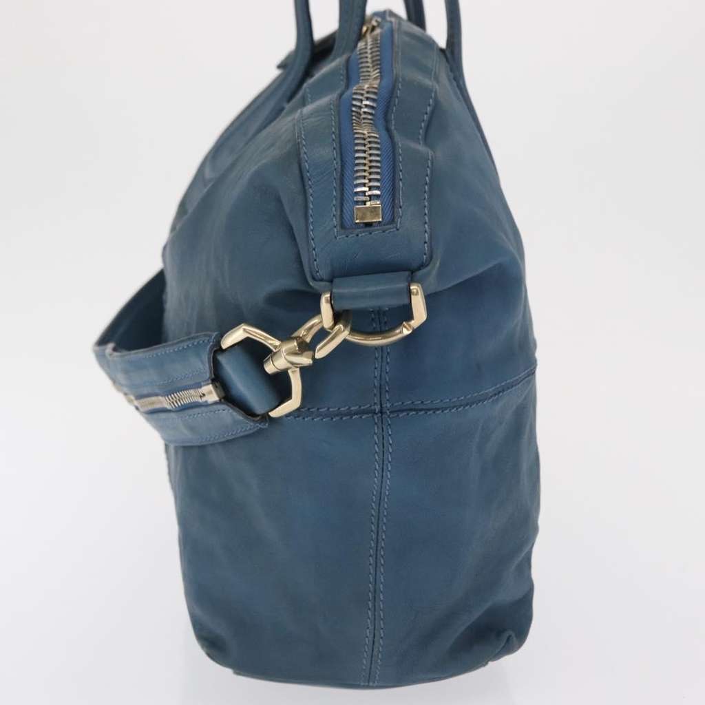 Givenchy Nightingale Satchel Blue Leather Fair condition - Model View