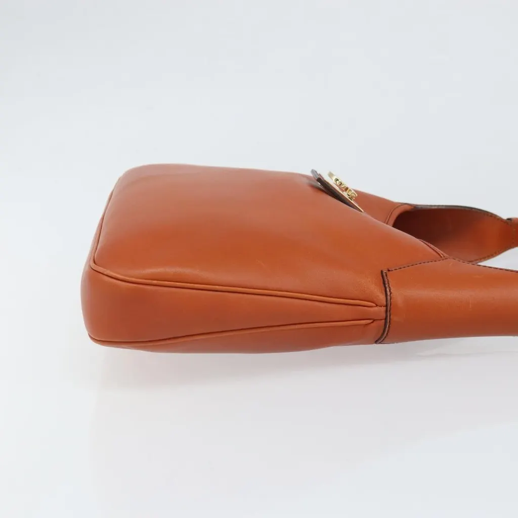 Salvatore Ferragamo Gancini Shoulder Bag Brown Leather Good - Inside View