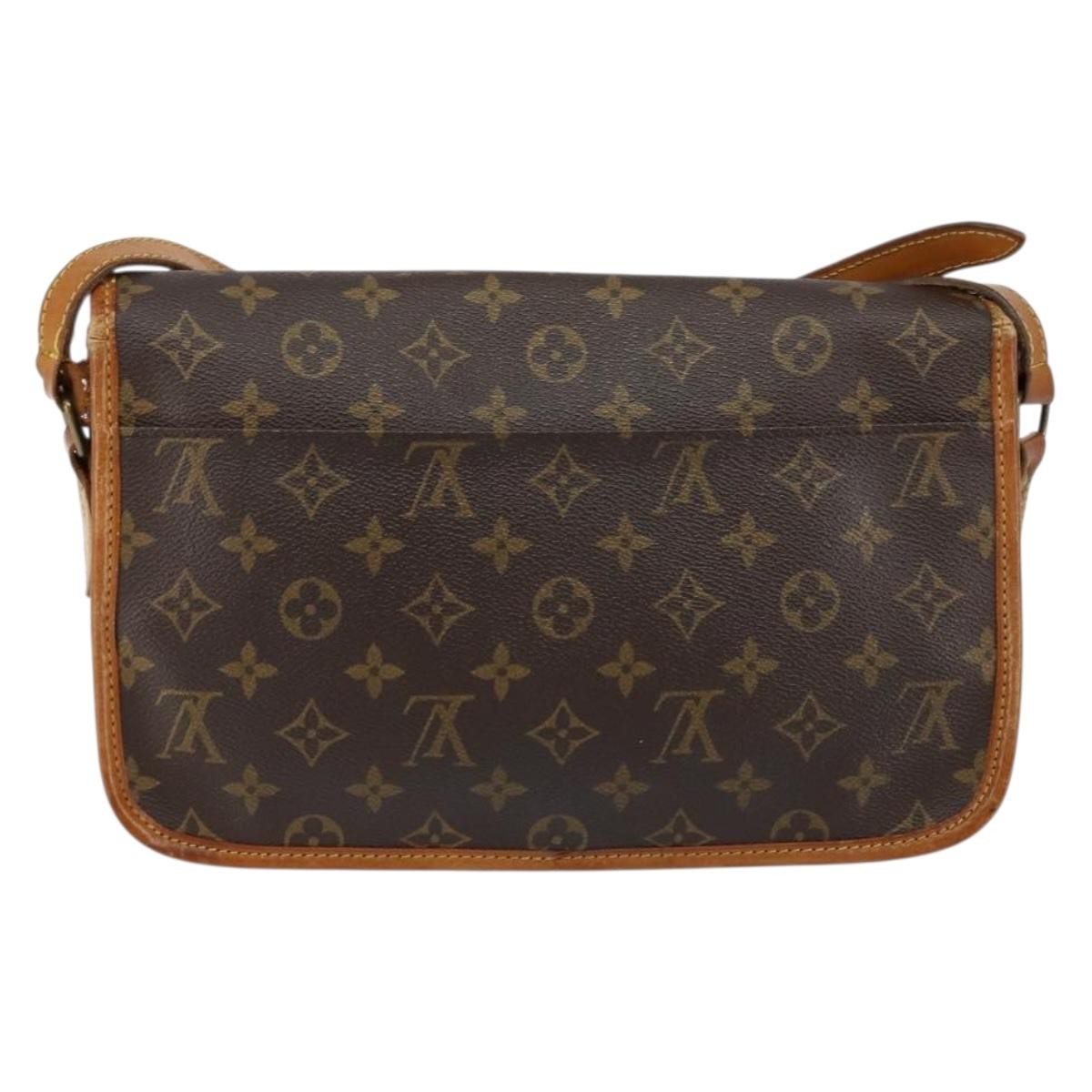 Louis Vuitton Sac Gibeciere Messenger Bag Brown Canvas Good condition - Back View