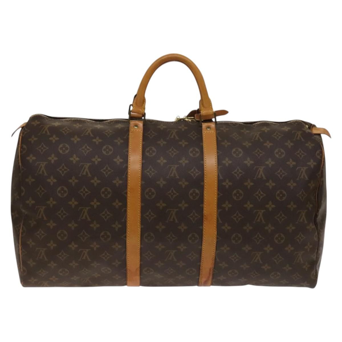 Louis Vuitton Keepall Bag Brown Canvas Fair condition - Back View