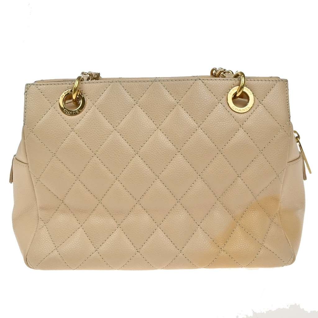 Chanel Petite Timeless Tote Beige Leather Fair condition - Back View