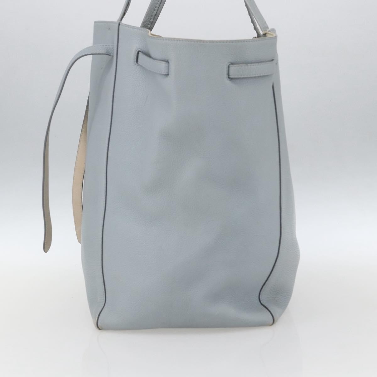 Celine Phantom Tie Cabas Tote Blue Leather Fair condition - Model View