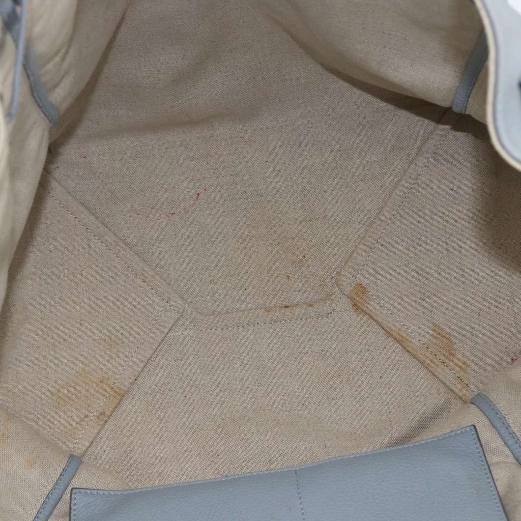 Celine Phantom Tie Cabas Tote Blue Leather Fair condition - Box View