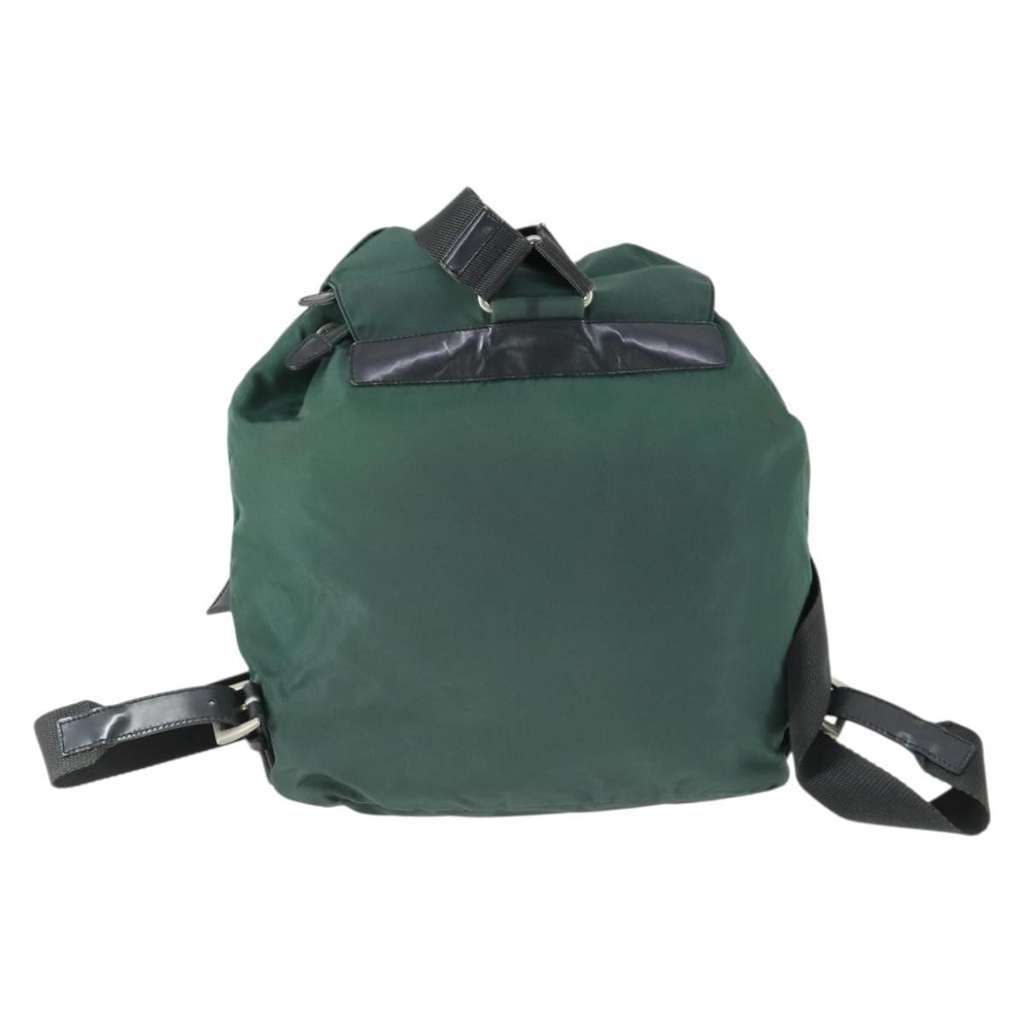Prada Double Front Pocket Backpack Green Fair condition - Back View