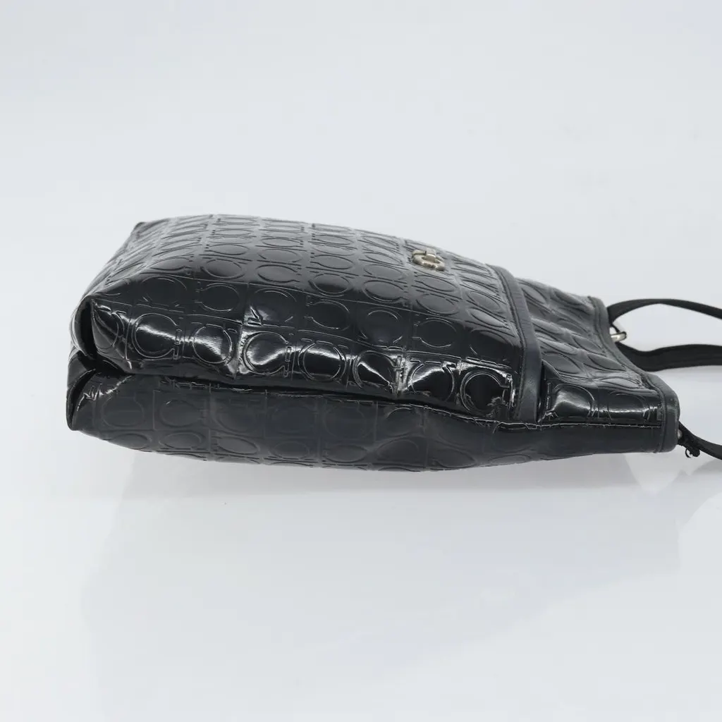 Salvatore Ferragamo Gancini Shoulder Bag Black Good - Inside View