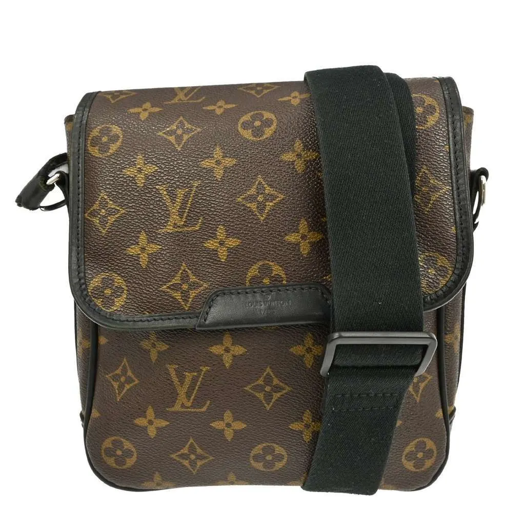 Louis Vuitton Bass Messenger Bag Brown Canvas Good - Front View