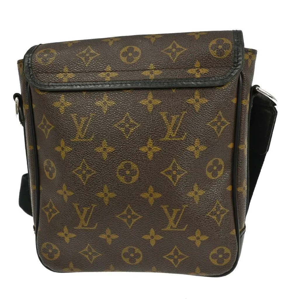 Louis Vuitton Bass Messenger Bag Brown Canvas Good - Back View