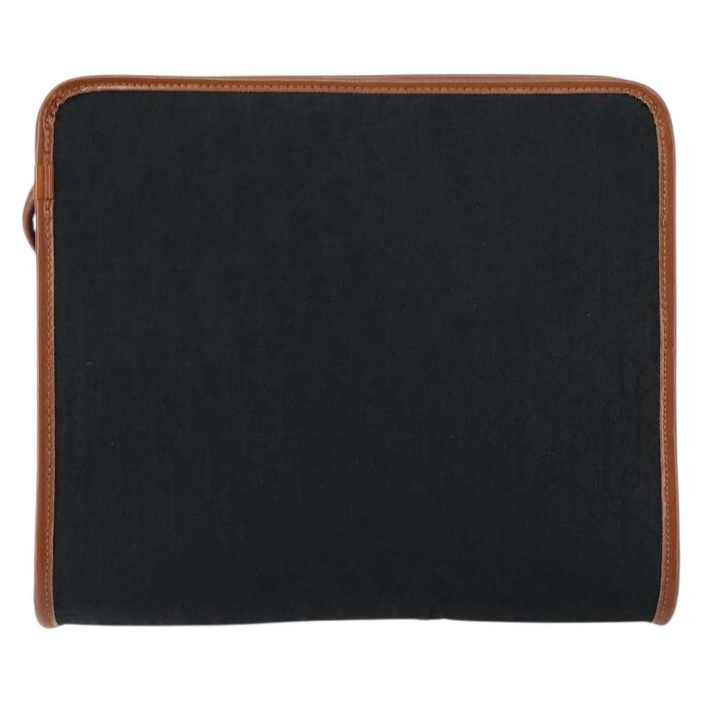 Christian Dior Vintage Trotter Shoulder Bag Black Canvas Good condition - Back View