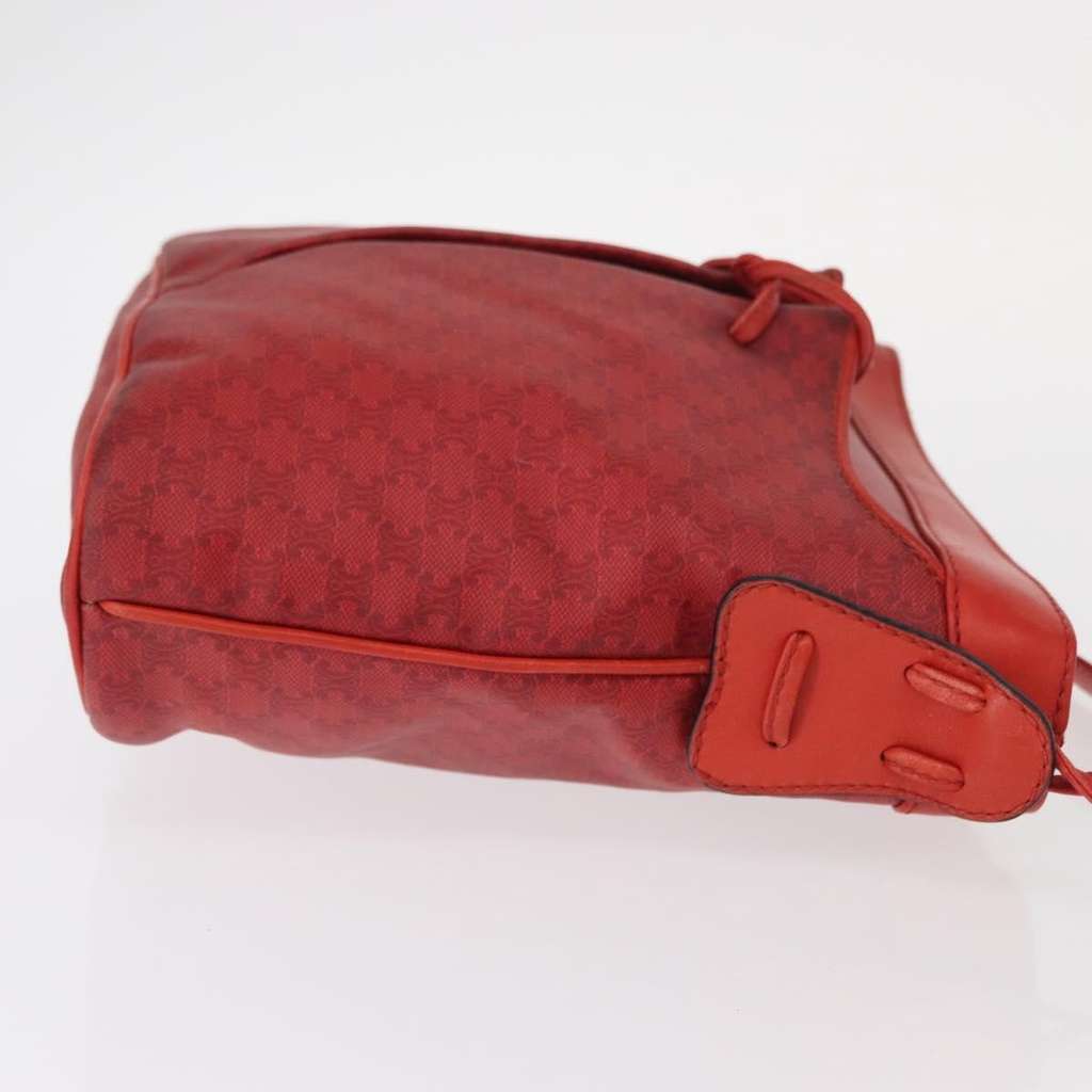 Celine Vintage Macadam Shoulder Bag Red Canvas Fair condition - Inside View