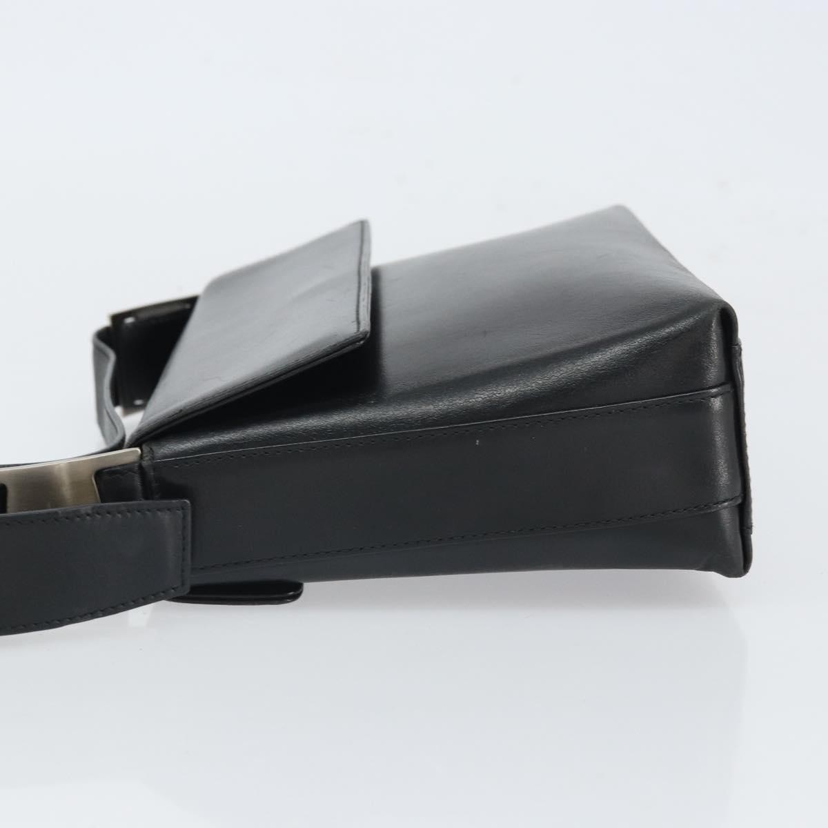 Salvatore Ferragamo Vala Shoulder Bag Black Leather Fair condition - Model View