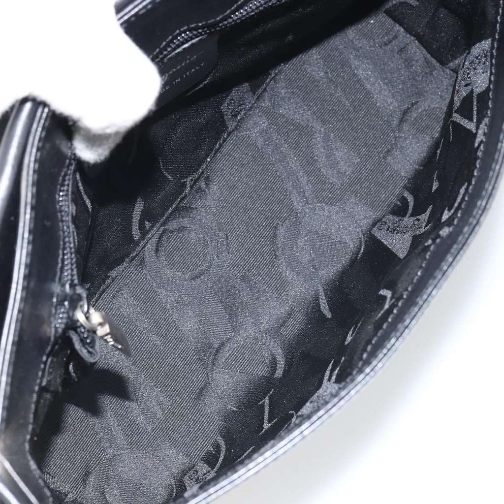 Salvatore Ferragamo Vala Shoulder Bag Black Leather Fair condition - Box View