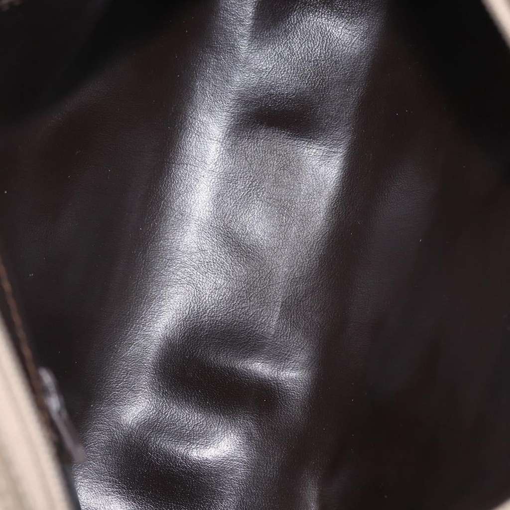 Christian Dior Vintage CD Logo Shoulder Bag Beige Leather Fair condition - Box View