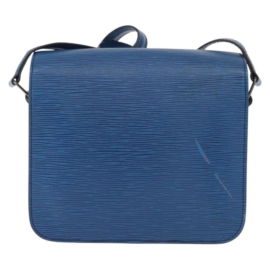 Louis Vuitton Cartouchiere Handbag Blue Leather Good condition - Back View