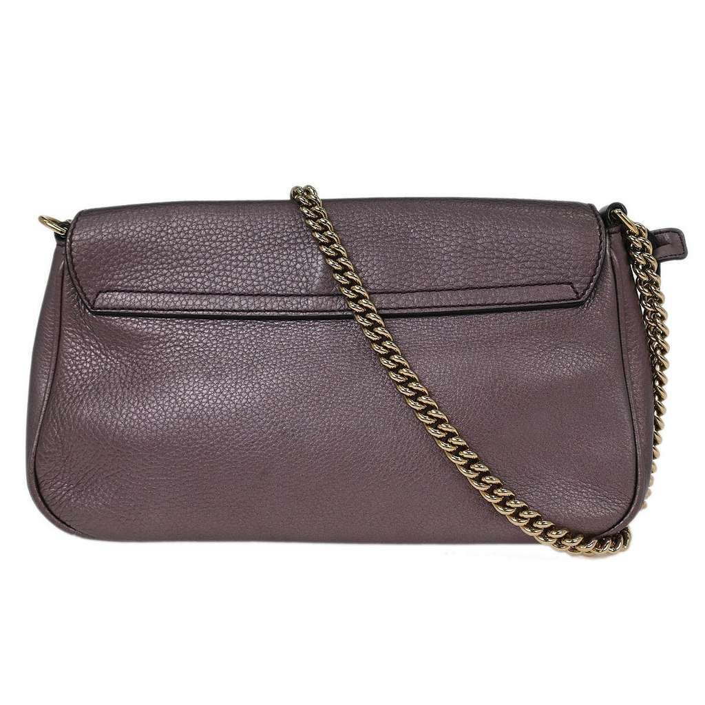 Gucci Soho Chain Crossbody Bag Purple Leather Good condition - Back View