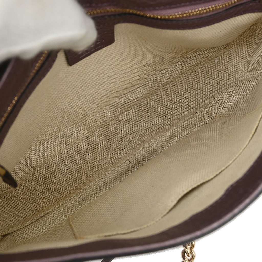 Gucci Soho Chain Crossbody Bag Purple Leather Good condition - Inside View