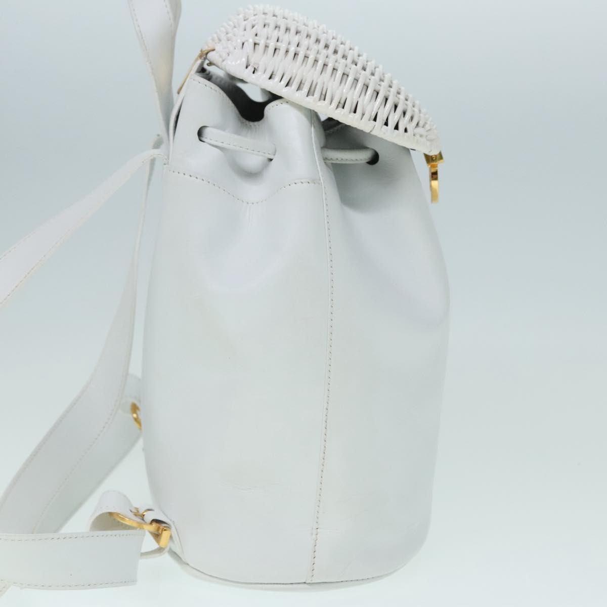 Salvatore Ferragamo Gancini Backpack White Leather Good condition - Model View