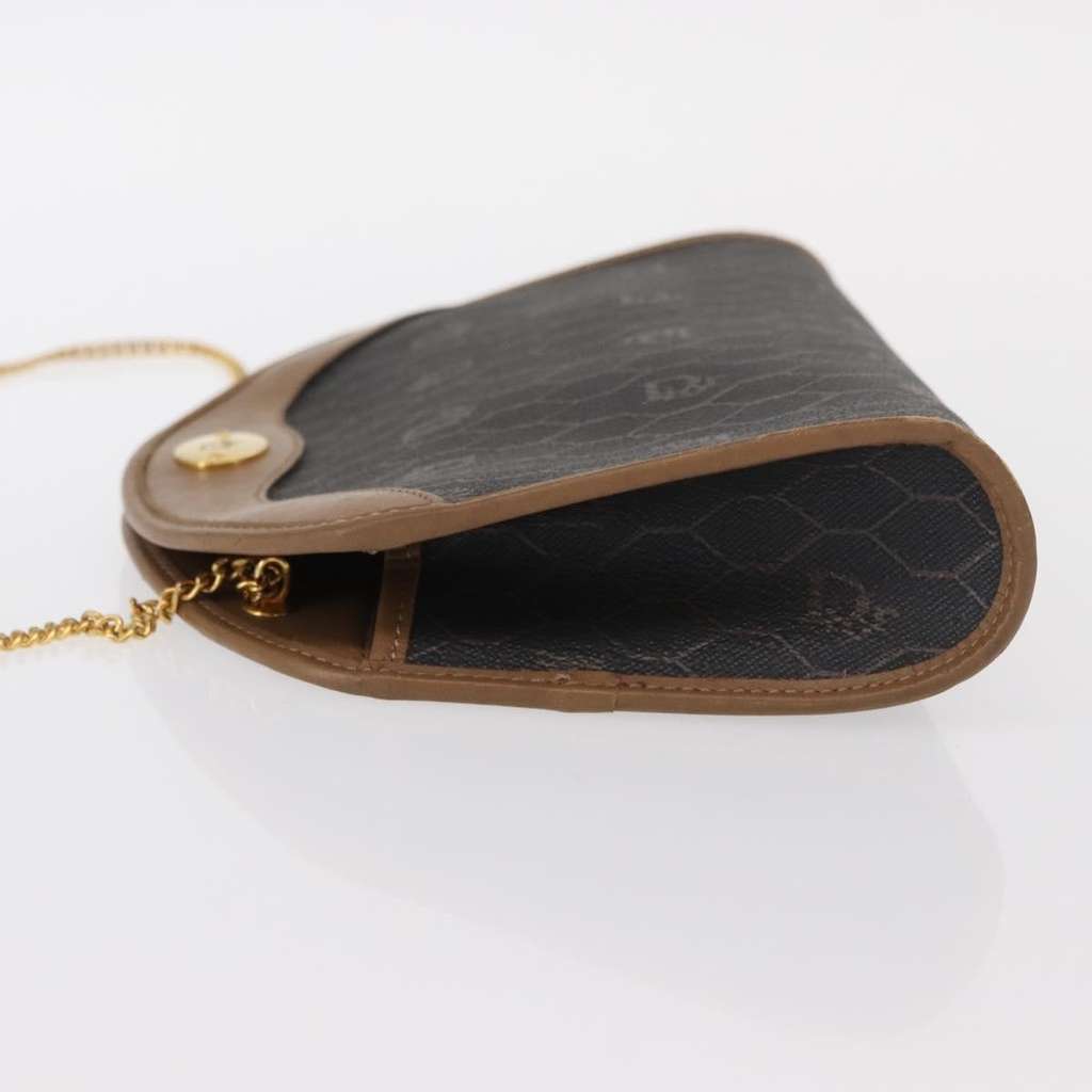 Christian Dior Vintage Honeycomb Shoulder Bag Black Canvas Good condition - Model View