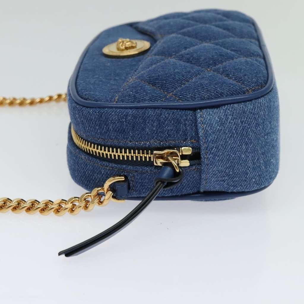 Versace Medusa Icon Front Slip Pocket Camera Bag Blue Canvas Very good condition - Inside View