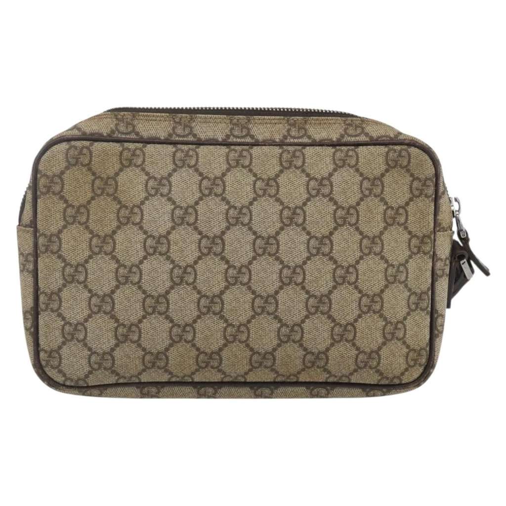 Gucci Wristlet Clutch Beige Canvas Good condition - Back View