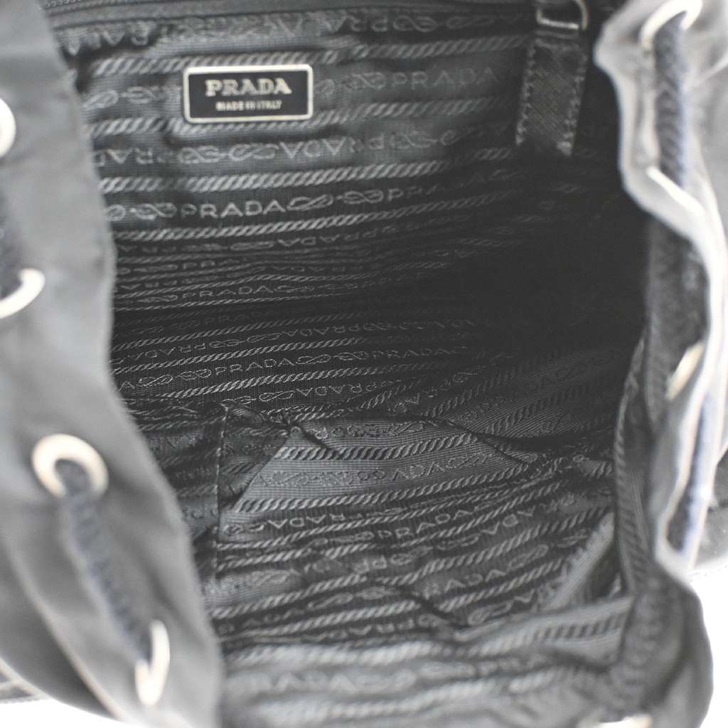 Prada Double Front Pocket Backpack Black Fair condition - Box View