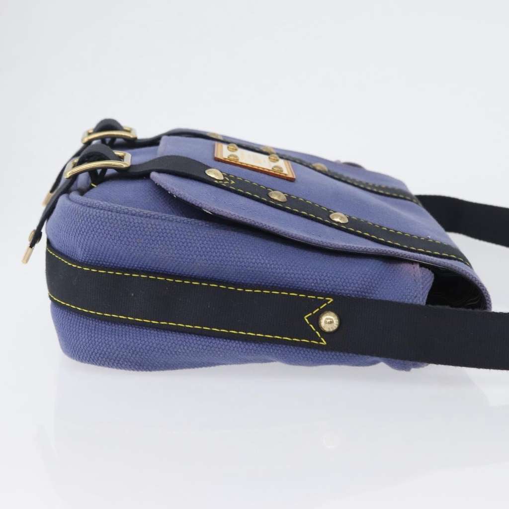 Louis Vuitton Antigua Besace Messenger Bag Blue Canvas Good condition - Inside View