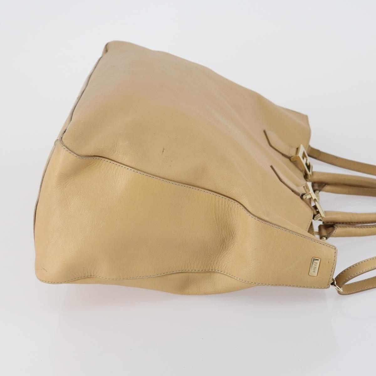 Fendi Twins Tote Beige Leather Good condition - Inside View