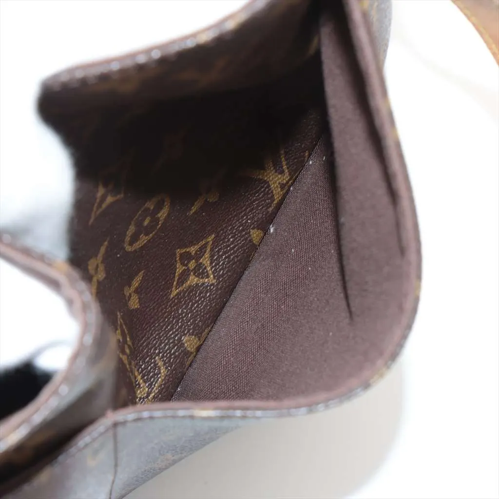Louis Vuitton Menilmontant Handbag Brown Canvas Good - Box View