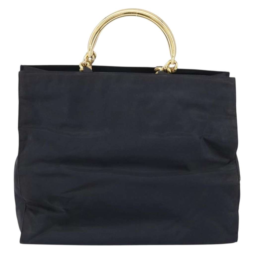 Prada Metal Handles Tote Black Good condition - Back View