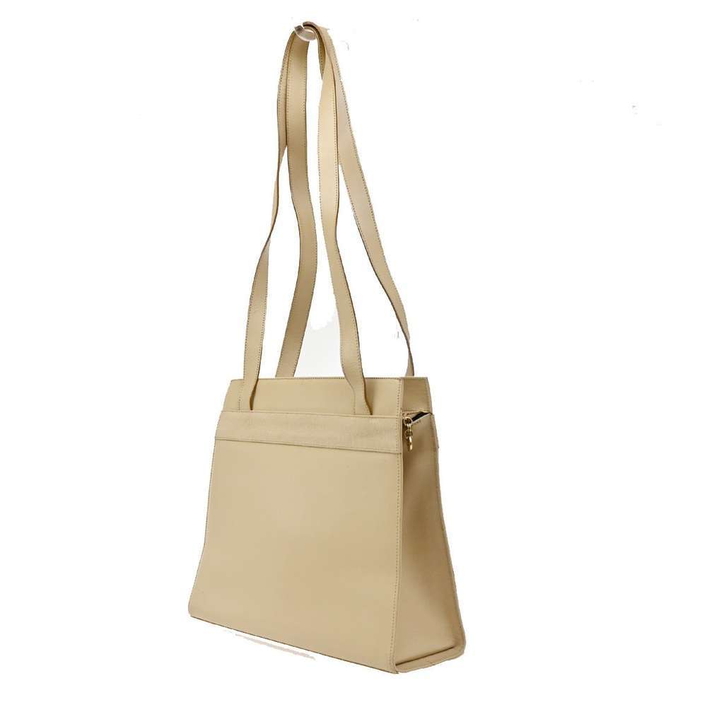 Salvatore Ferragamo Vara shoulder Bag Beige Leather Good condition - Model View