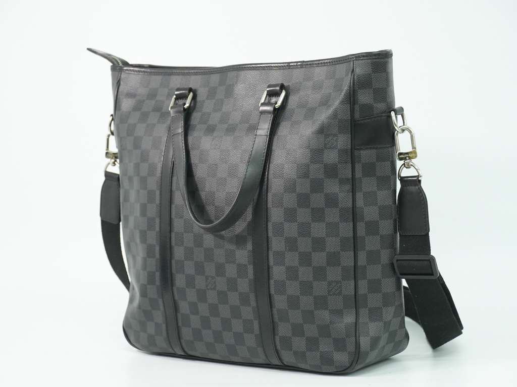 Louis Vuitton Tadao Handbag Black Canvas Good condition - Back View