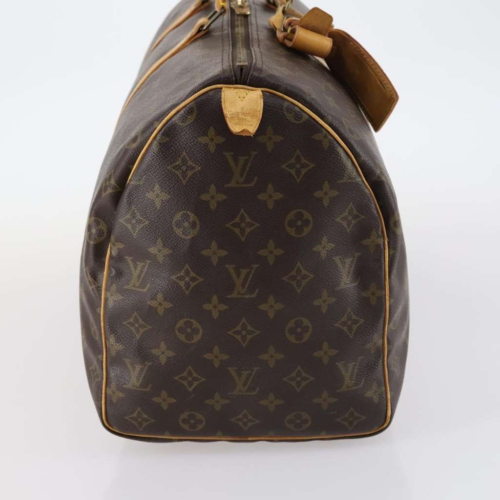 Louis Vuitton Keepall Bag Brown Canvas Fair condition - Model View