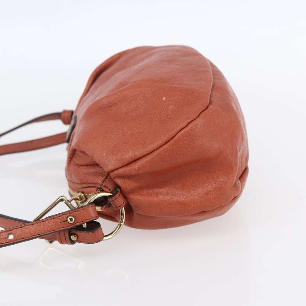 Chloe Vintage Shoulder Bag Orange Leather Good condition - Inside View