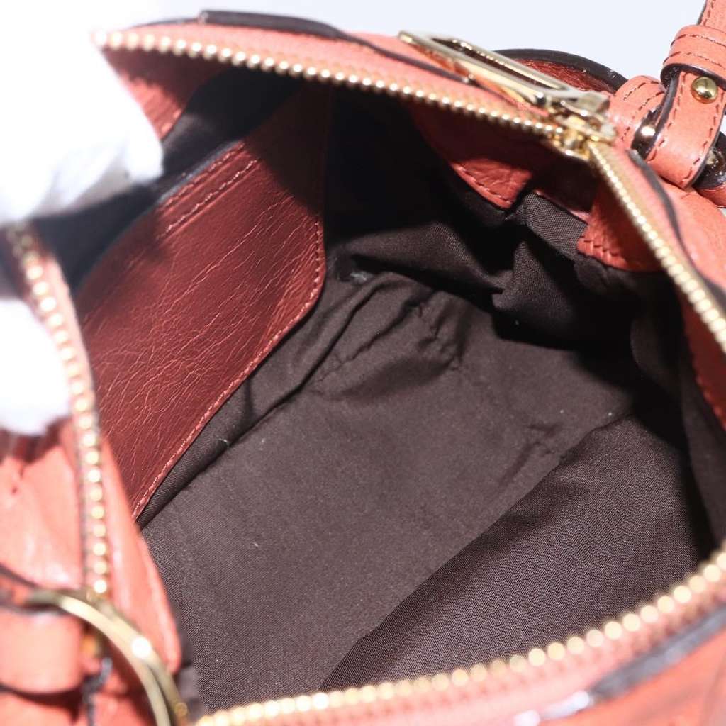 Chloe Vintage Shoulder Bag Orange Leather Good condition - Box View