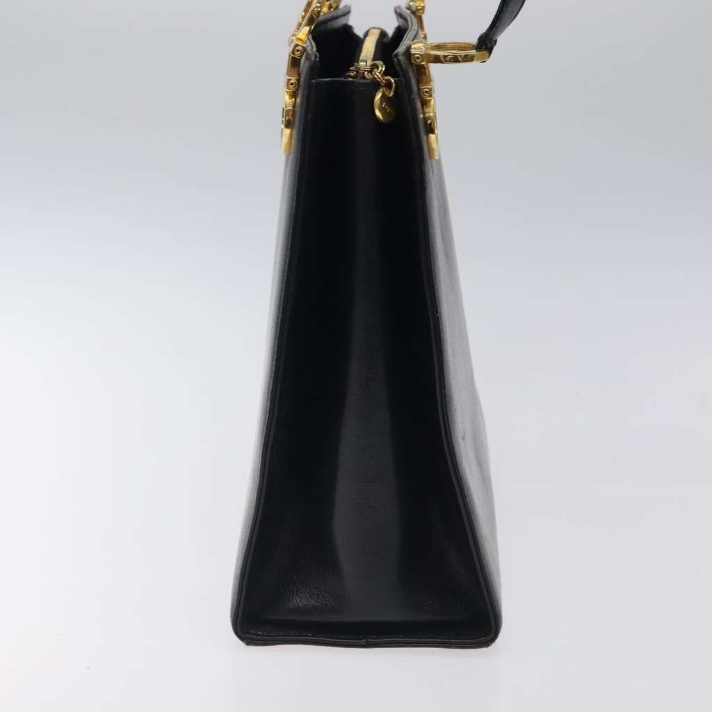 Salvatore Ferragamo Gancini Shoulder Bag Black Leather Good condition - Model View