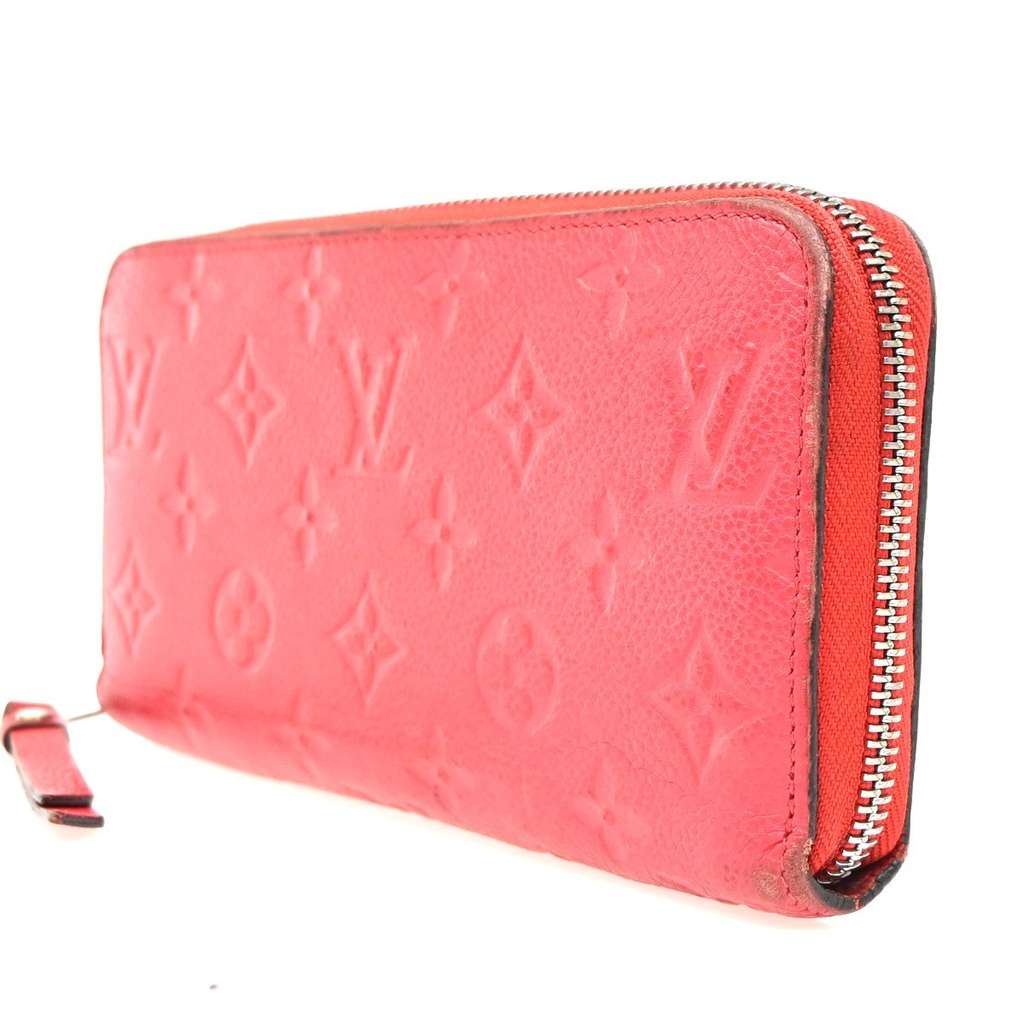 Louis Vuitton Portefeuille zippy Monogramme Empreinte Red Leather Fair condition - Inside View