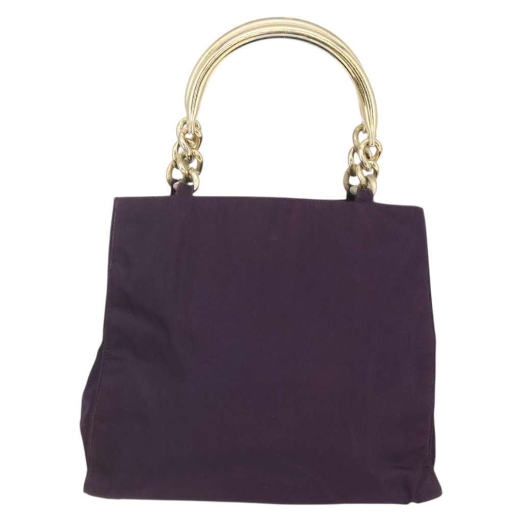 Prada Metal Handles Tote Purple Fair condition - Back View
