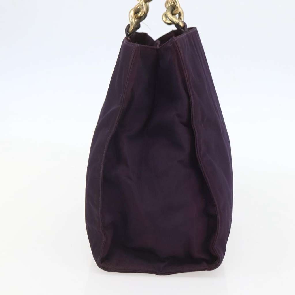 Prada Metal Handles Tote Purple Fair condition - Model View