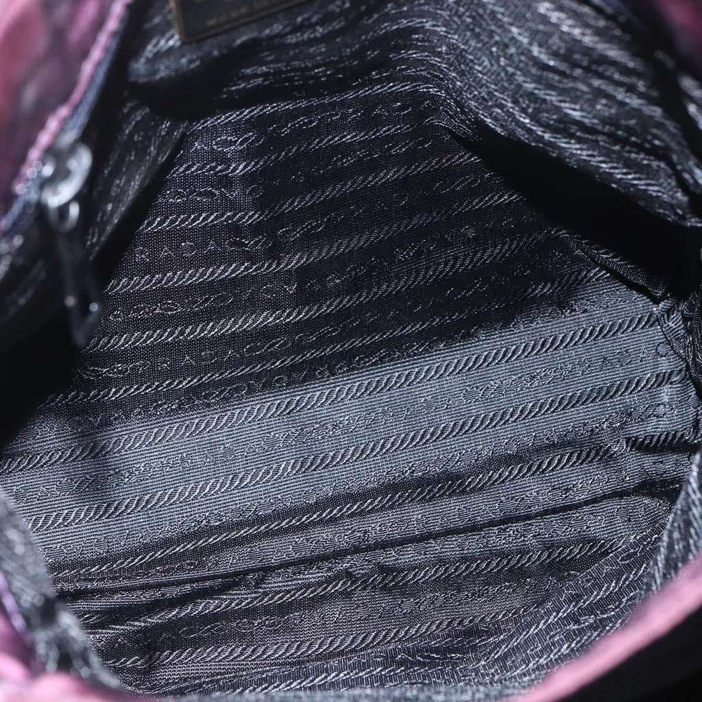 Prada Metal Handles Tote Purple Fair condition - Box View