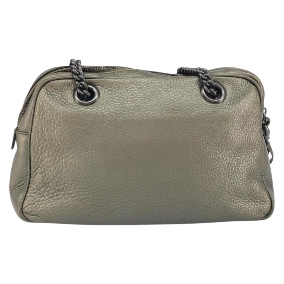 Gucci Soho Chain Zip Shoulder Bag Gold Leather Good condition - Back View