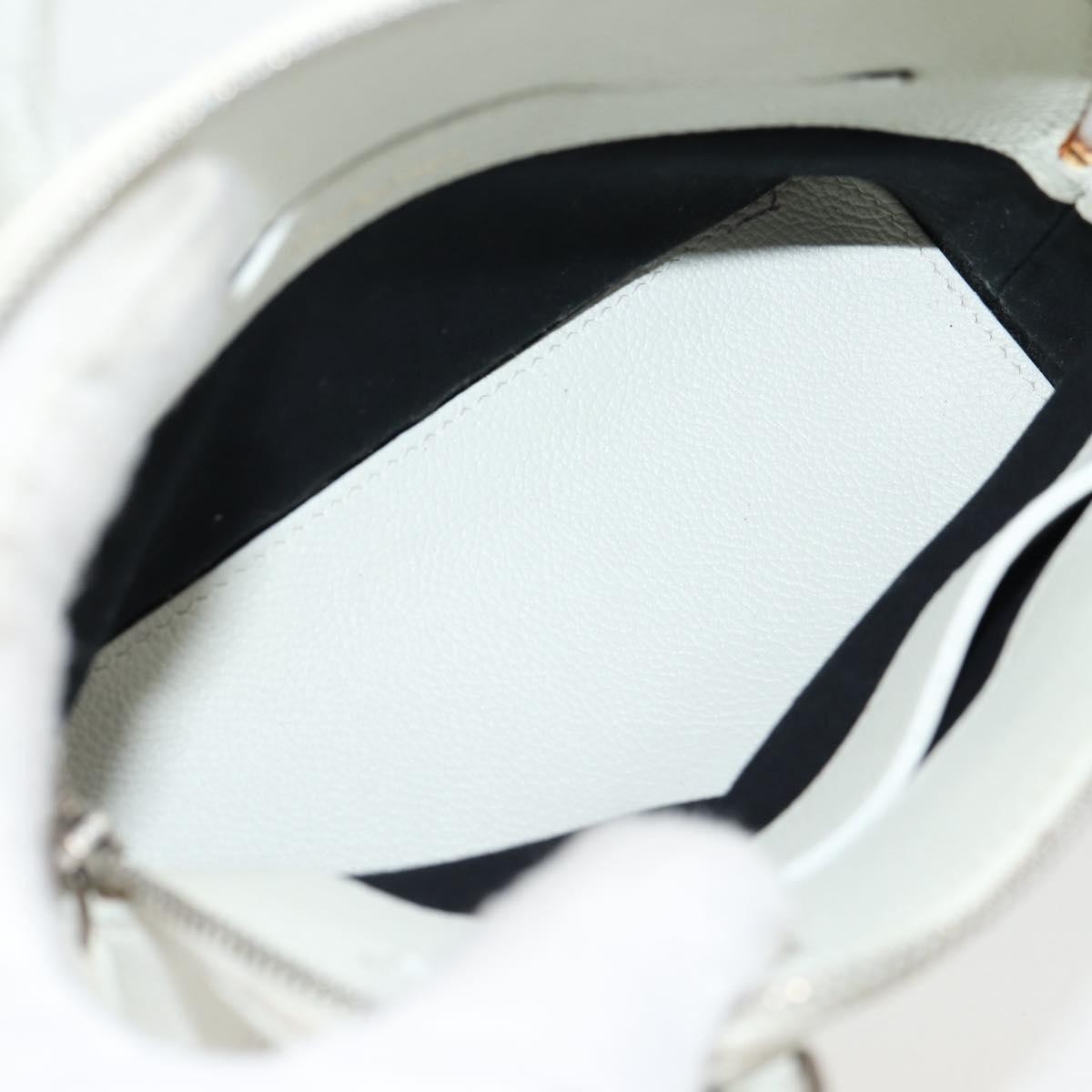 Balenciaga Logo Ville Bag White Leather Good condition - Box View