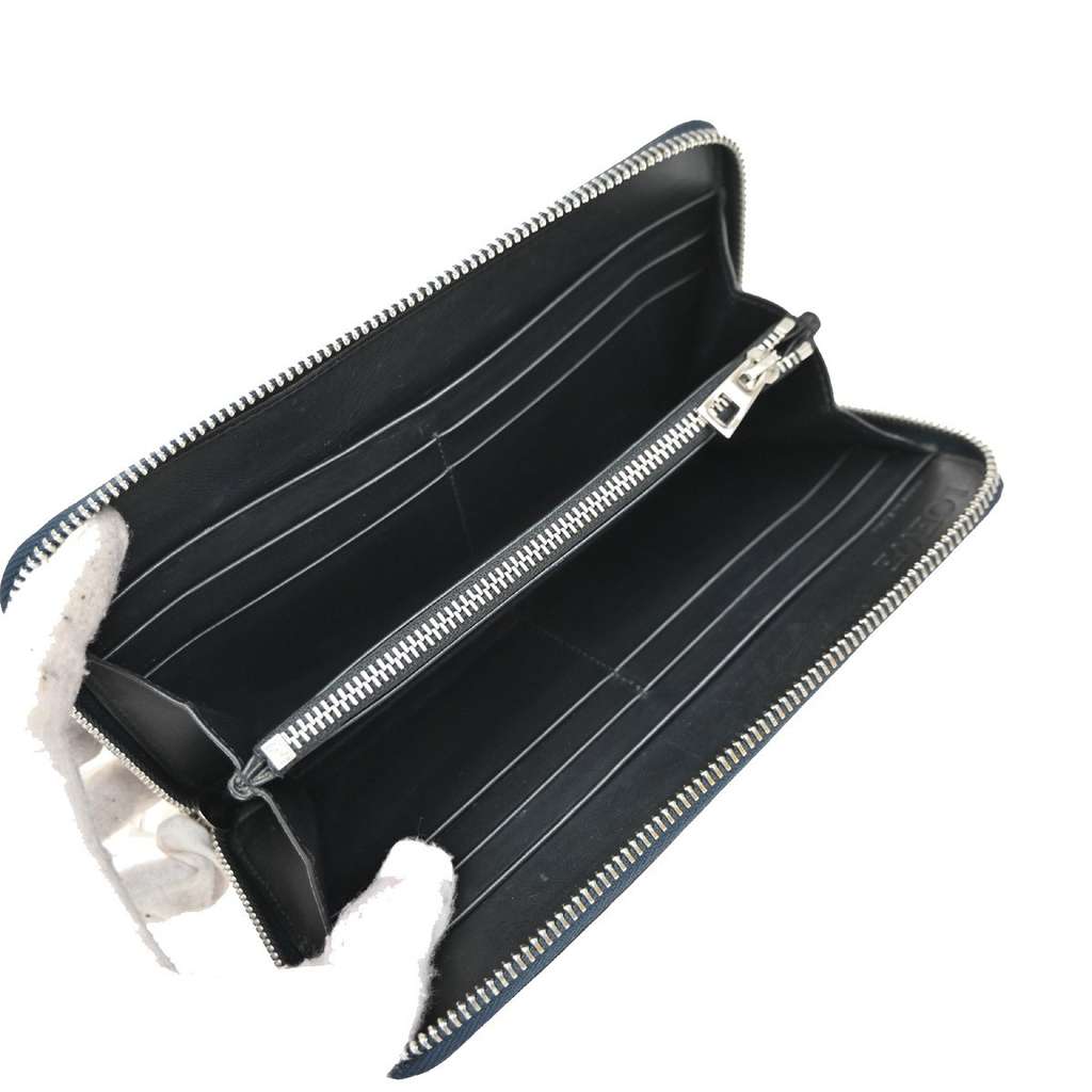 Loewe Anagram Wallet Navy Leather Good condition - Box View